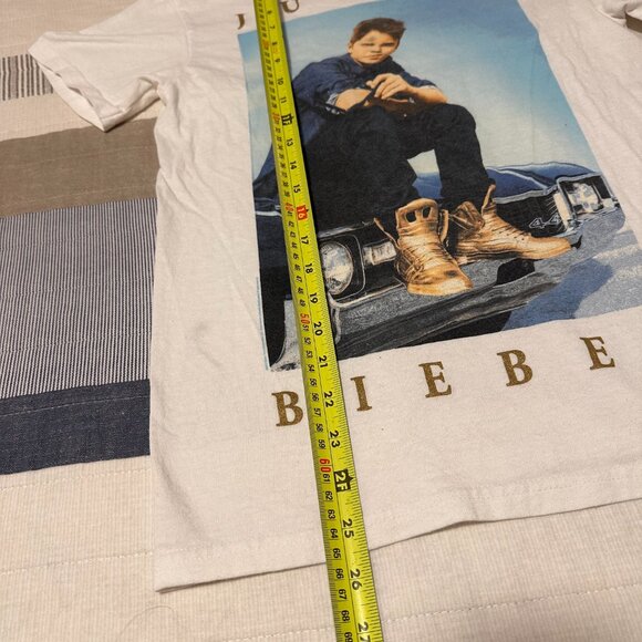 Justin Bieber Believe Tour Short Sleeve Small White Cotton Graphic T Shirt - Picture 5 of 7